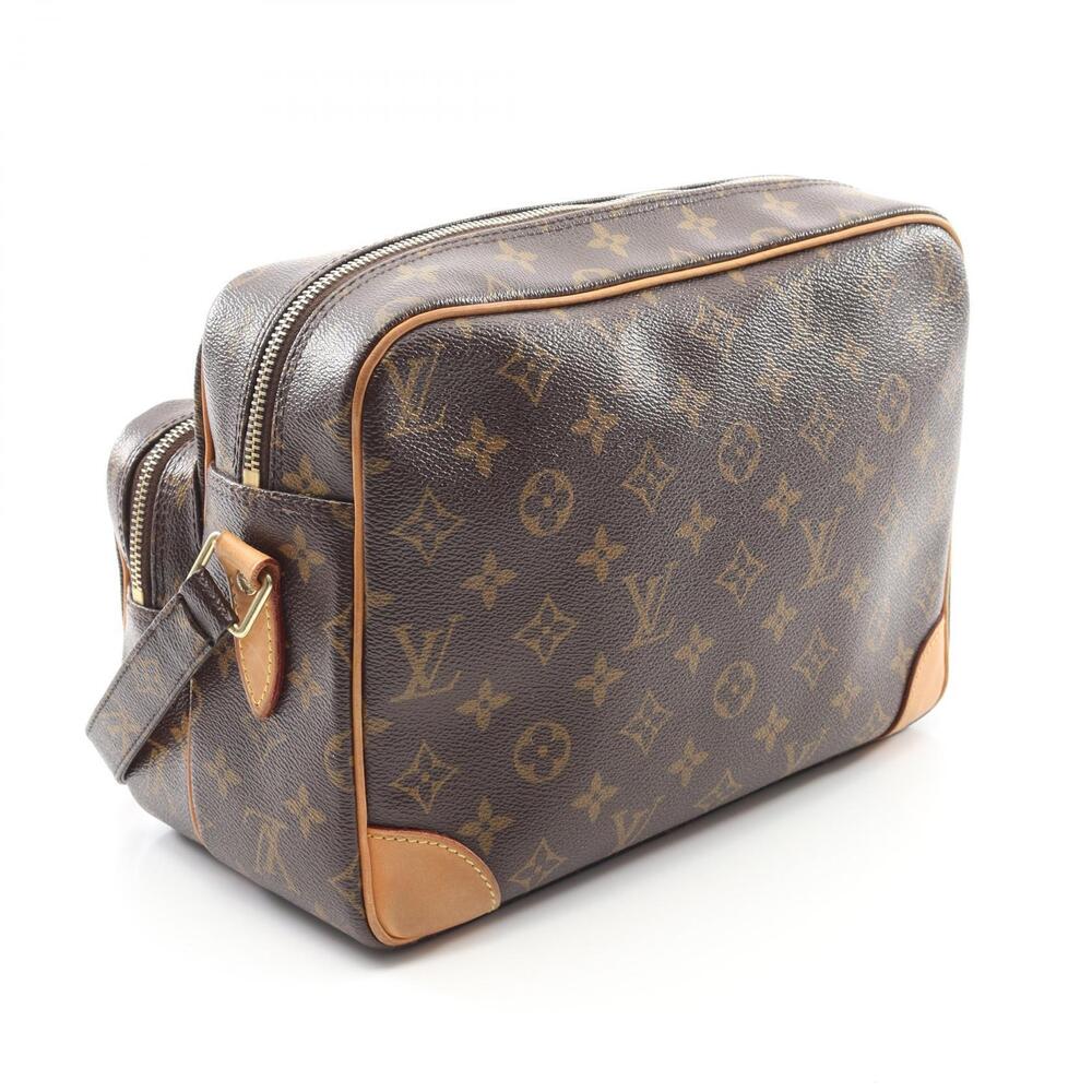 Louis Vuitton Monogram Leather Bag Brown Canvas Nile Shoulder